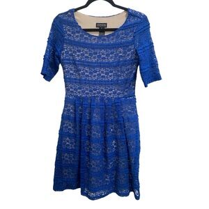 Enfocus‎ Studio Blue Lace Dress, size 6, EUC